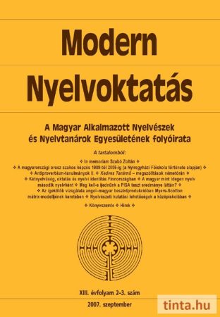 Modern Nyelvoktatás 2007. 2-3. szám
