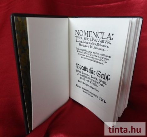 Nomenclatura sex linguarum, azaz hatnyelvű szótár,  Bécs, 1538 - díszkiadás
