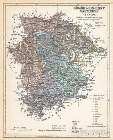 Gömör és Kishont vármegye térképe