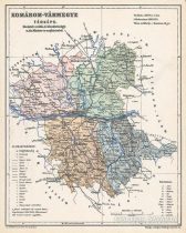 Komárom vármegye térképe