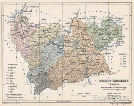 Szeben vármegye térképe