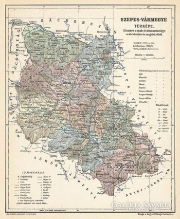 Szepes vármegye térképe