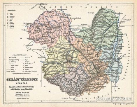 Szilágy vármegye térképe